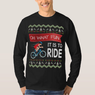 Camiseta Que Divertido É Andar De Bicicleta De Natal