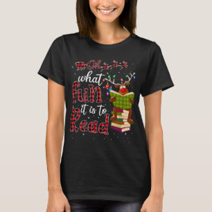 Camiseta Que Divertido É Ler A Bonita Reindeer De Natal