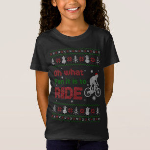 Camiseta Que Divertido É Viajar De Bike Feia De Natal