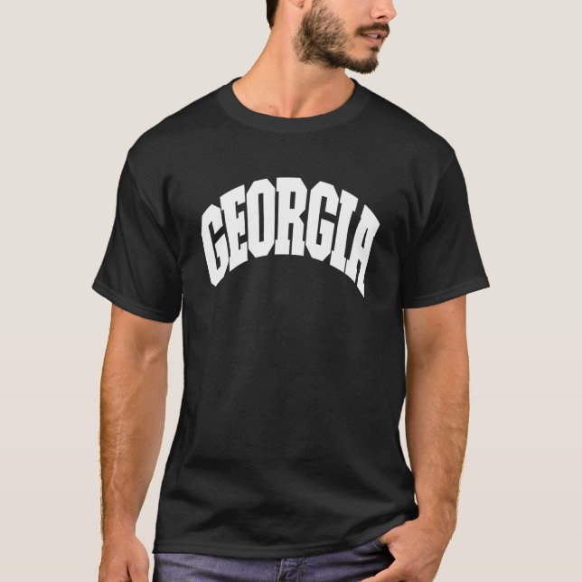 Camiseta Que diz Geórgia para homens, mulheres e crianças (Frente)