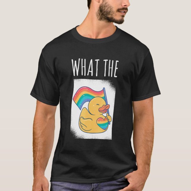Camiseta Que Duck Duck Unicorn LGBTQ Rubber Duck Erpel (Frente)