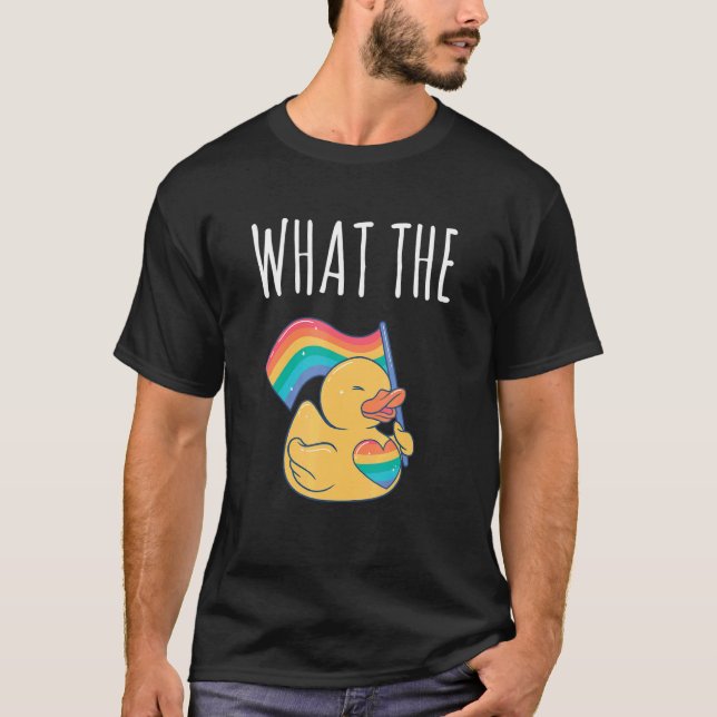 Camiseta Que Duck Duck Unicorn LGBTQ Rubber Duck Erpel (Frente)