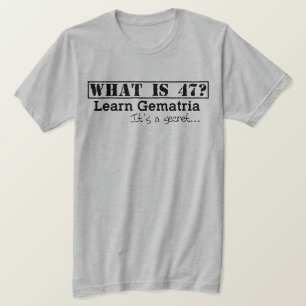 Camiseta Que é 47? & livre para encontrar a verdade - o