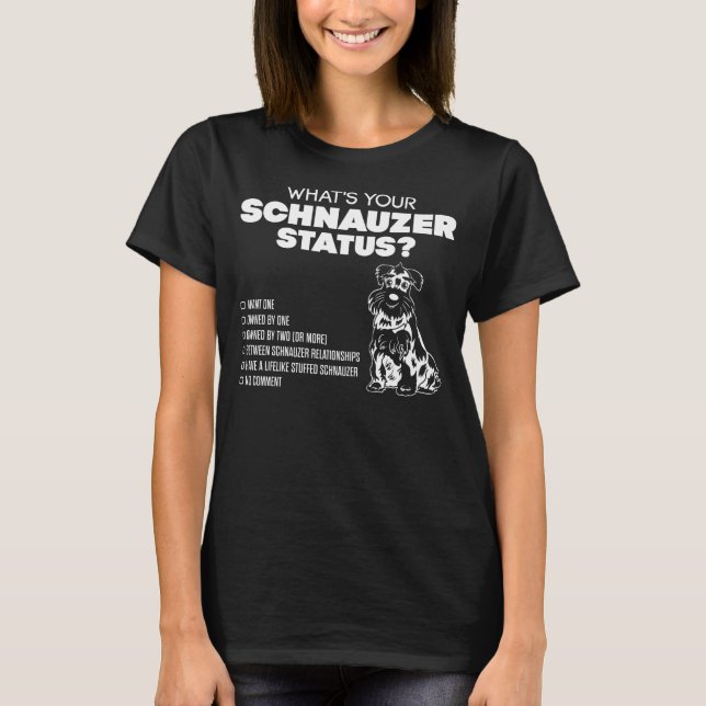 Camiseta Que é seu estado do Schnauzer? (Frente)