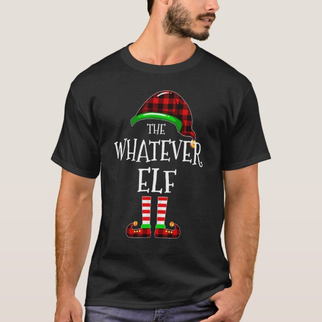 Camiseta Que Elf Buffalo Xadrez Matando o Natal da Família (Frente)