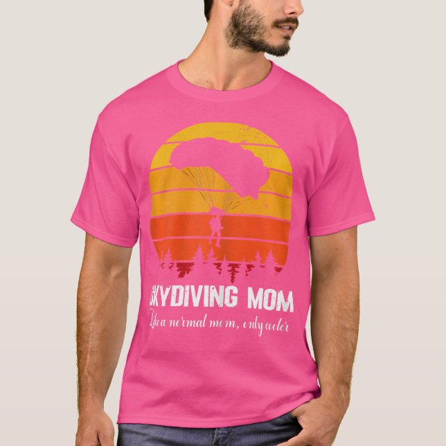 Camiseta Que Engraçada Esquiadora Mãe Como Uma Mãe Normal S (Frente)