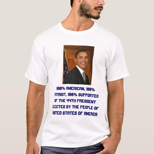 Camiseta que-estar-barack-obama, americano de 100%, Patrio (Frente)