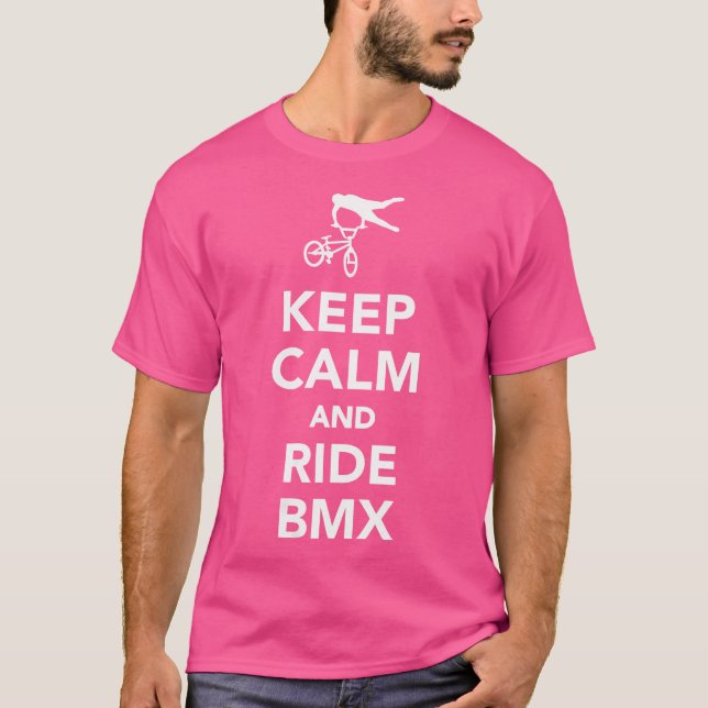 Camiseta Que Mantenham Calma E Andam Bmx (Frente)