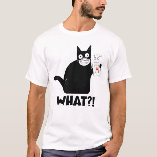 Camiseta Que Máscara Preta De Máscara Sanitizer