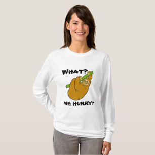 Camiseta QUE? Mim pressa? Preguiça