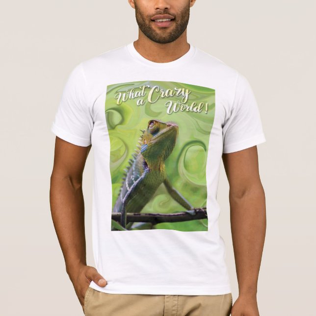 Camiseta Que mundo maluco - Um Lizard especial (Frente)