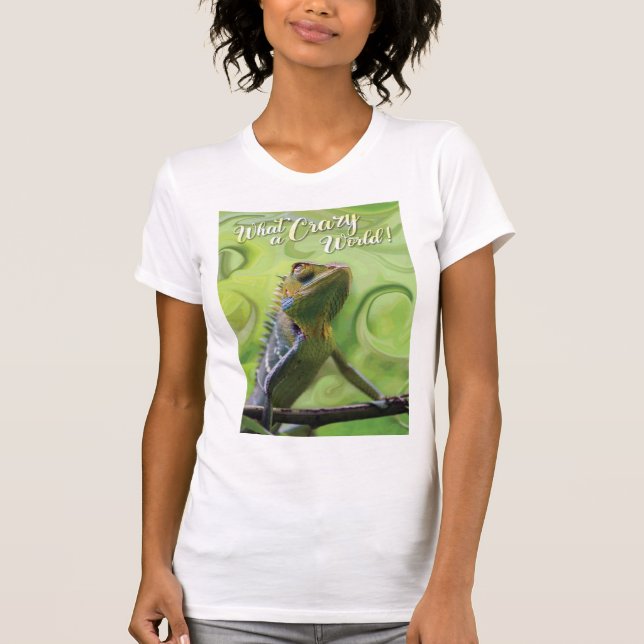 Camiseta Que mundo maluco - Um Lizard especial (Frente)