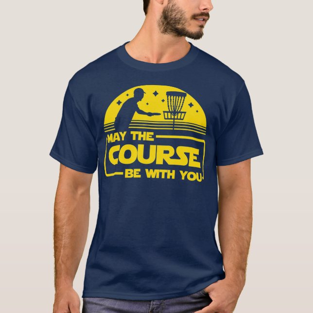 Camiseta Que O Curso Esteja Com Você Um Golf De Disco Engra (Frente)