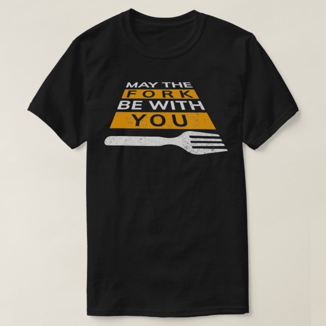 Camiseta Que o Fork esteja com você engraçado (Frente do Design)