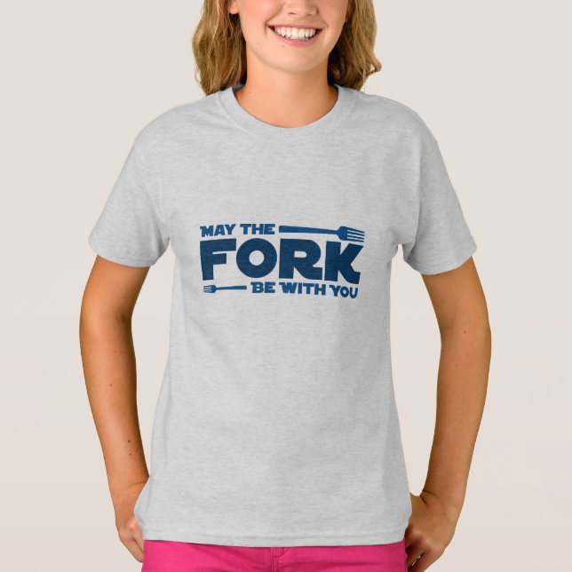 Camiseta Que o garfo esteja com você (Frente)