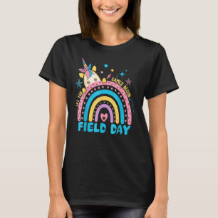 Camiseta Que Os Jogos Comecem No Campo Fofo Unicórnio Arco-