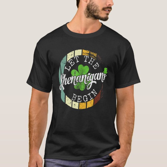 Camiseta Que Os Shenanigans Comecem A Bocar O Shamrock St P (Frente)