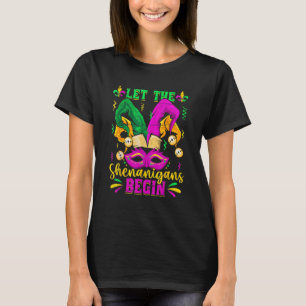 Camiseta Que os Shenanigans comecem a Jester Mardi Gras Car