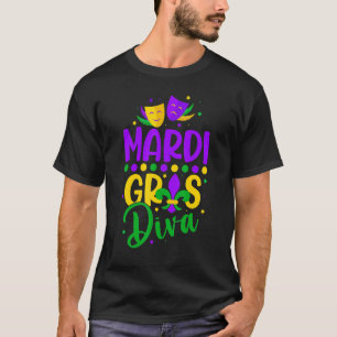 Camiseta Que os Shenanigans comecem a Mardi Gras diva