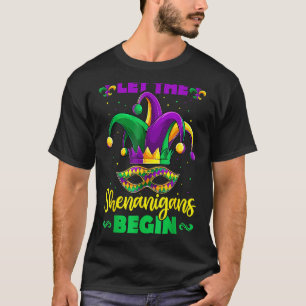 Camiseta Que Os Shenanigans Comecem A Mardi Gras, Homens De
