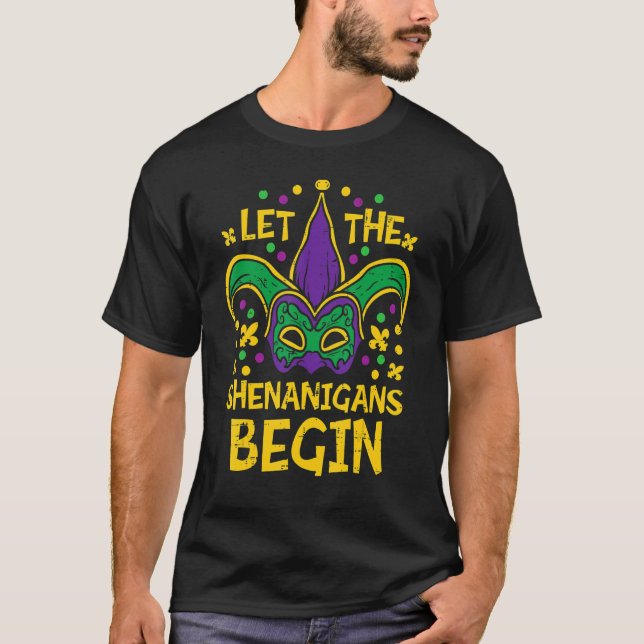 Camiseta Que Os Shenanigans Comecem A Mardi Gras Jester Mãe (Frente)