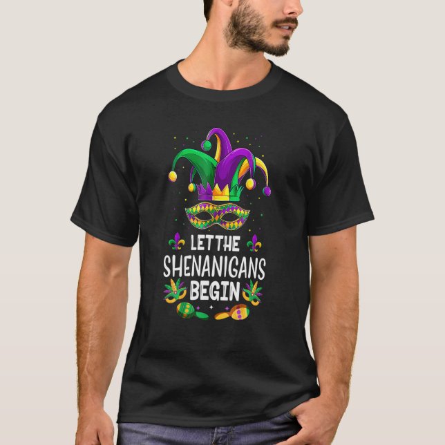 Camiseta Que Os Shenanigans Comecem A Mardi Gras S, Criança (Frente)