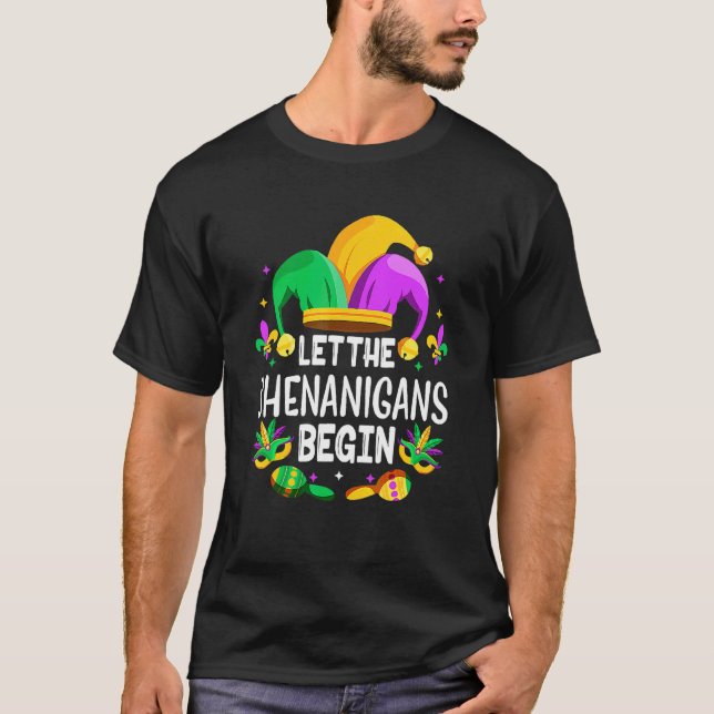 Camiseta Que Os Shenanigans Comecem A Nova Orleans Mardi Gr (Frente)