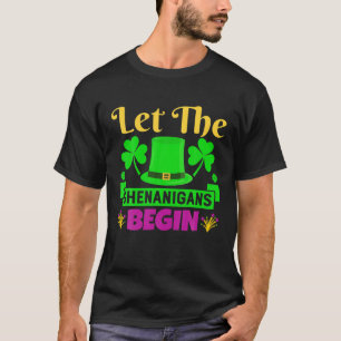 Camiseta Que Os Shenanigans Comecem Os Homens Do Dia Dos Pa