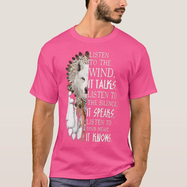 Camiseta Que Ouvem O Vento Que Ele Fala Ouvem O Silêncio (Frente)