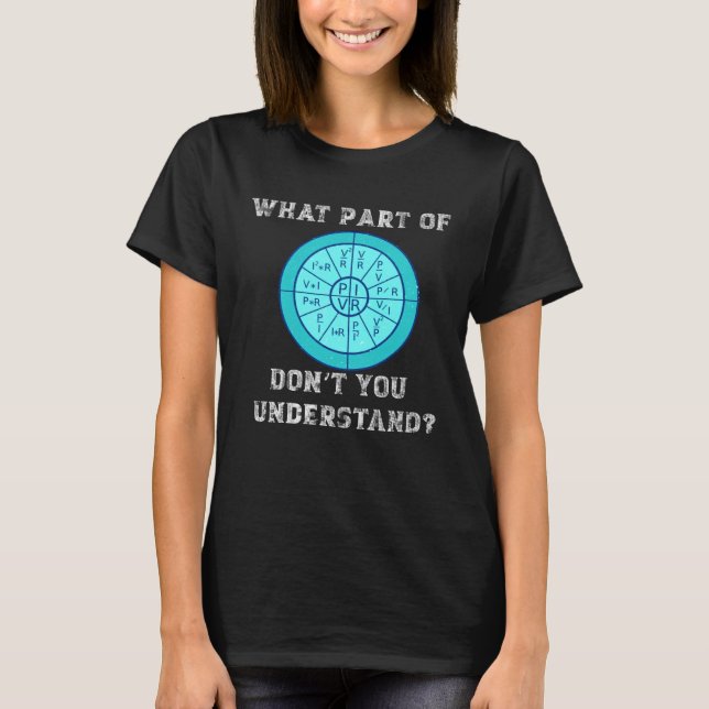 Camiseta Que Parte Da Lei De Ohm Do Engenheiro Elétrico (Frente)