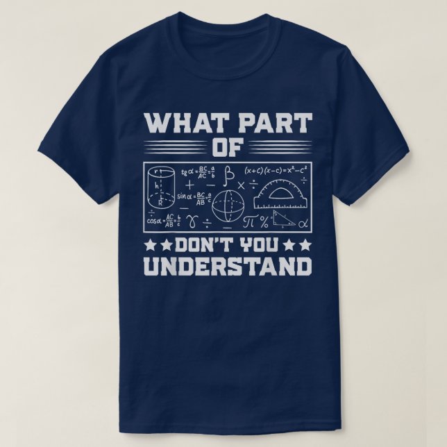 Camiseta Que Parte De Não Entende | Matemática Divertida (Frente do Design)