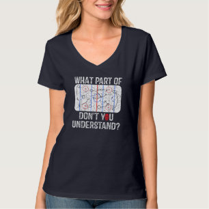 Camiseta Que parte de você não entende de hóquei engraçado