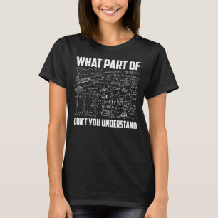 Camiseta Que parte de você não entende matemática engraçada