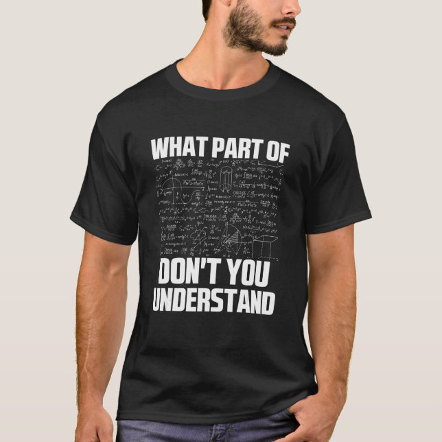 Camiseta Que parte de você não entende matemática sarcástic (Frente)