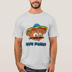 Camiseta Que Pasa Senhor Gato™ Bigode Desenhado Gato