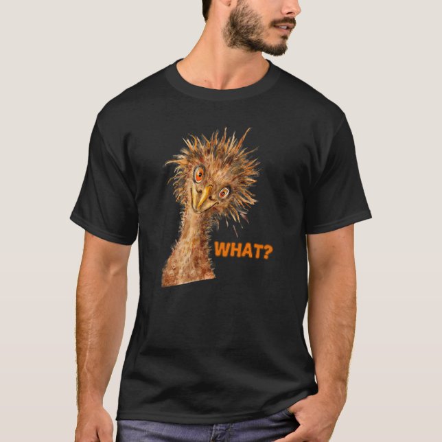 Camiseta Que Pássaro Cheeky de Ostrich (Frente)
