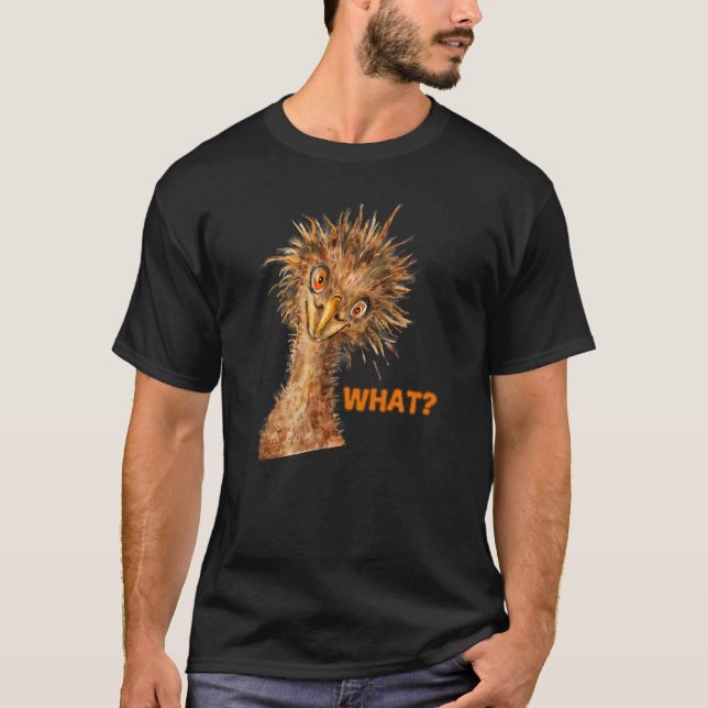 Camiseta Que Pássaro Cheeky de Ostrich (Frente)