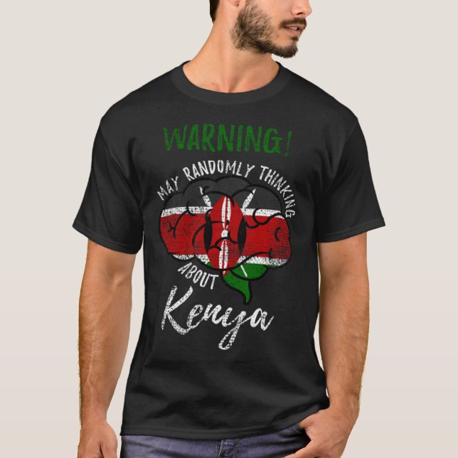 Camiseta Que Pense Aleatoriamente Sobre O Quênia Roots Vin (Frente)