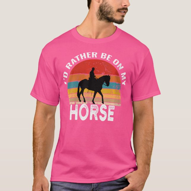 Camiseta Que Preferencialmente Estaria No Meu Cavalo Engraç (Frente)
