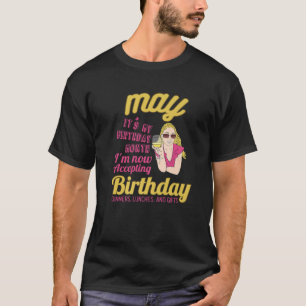 Camiseta Que seja o meu mês de aniversário! Estou aceitan