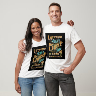Camiseta Que seu coração seja leve, Jesus é nascer, Aleluia