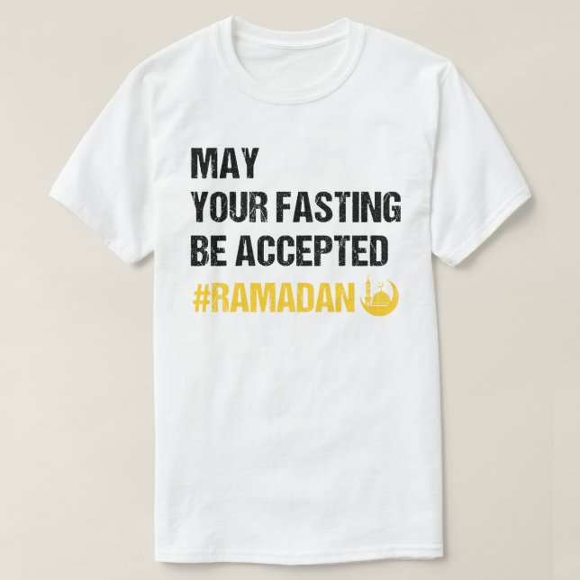 Camiseta Que Seu Jejum Seja Aceite - Ramadan Mubarak (Frente do Design)