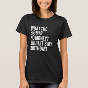 Camiseta Que Sigma Sem Dinheiro Bruh É a minha Piada de ani