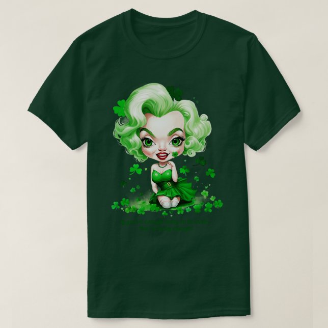 Camiseta que sorte irlandesa (Frente do Design)