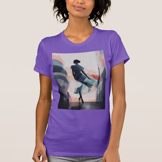 Camiseta Que tal "Ametist Grace: Dança de Aquarela Roxa (Frente)