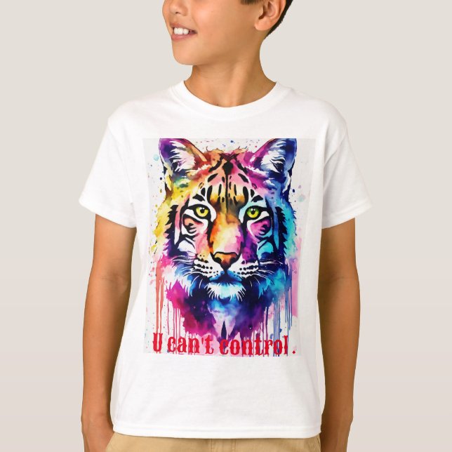 Camiseta Que tal "Liberdade feroz: Tigre 'Não pode controla (Frente)