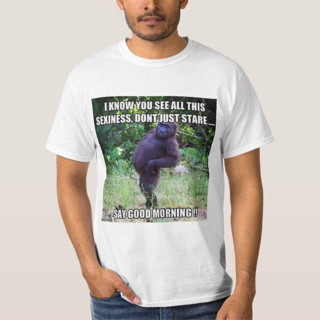 Camiseta Que tal "Primal Elegance Tee" ou "Ape Chic Shirt" (Frente)