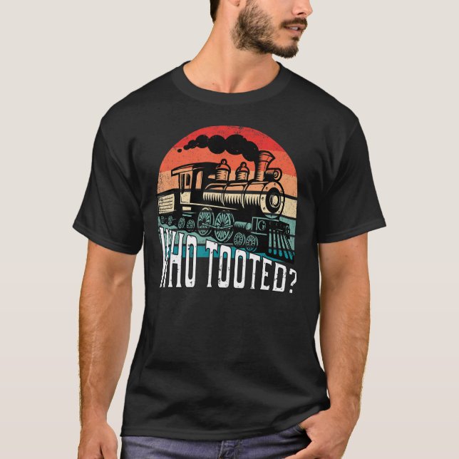 Camiseta Que Tocou O Funny Retro Train Lover Gift Model Rai (Frente)