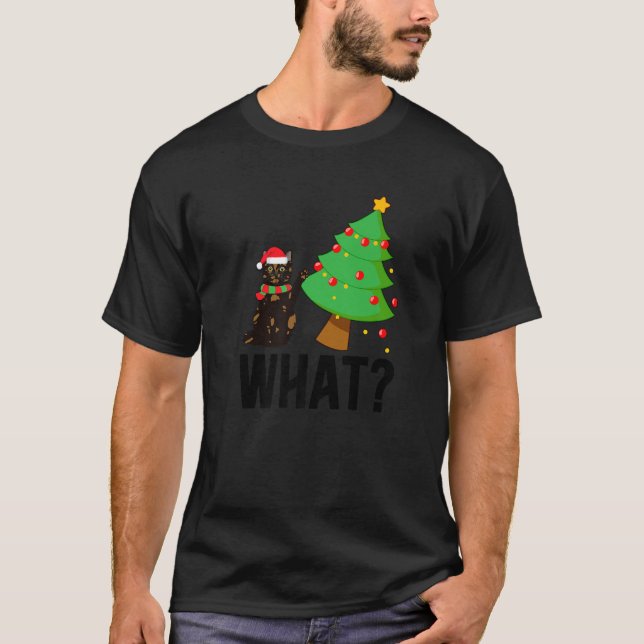 Camiseta Que Tortie Cat de Natal Tortoisesinferh Cat Xmas P (Frente)