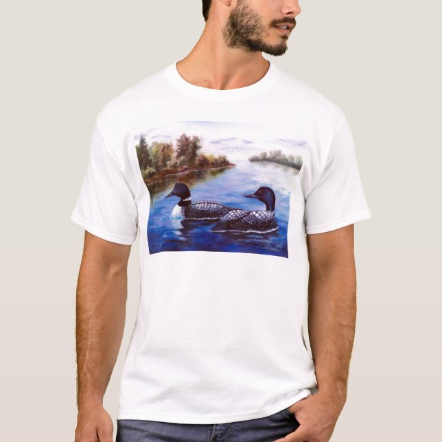 Camiseta Que Tshirt do adulto do mergulhão-do-norte dos (Frente)